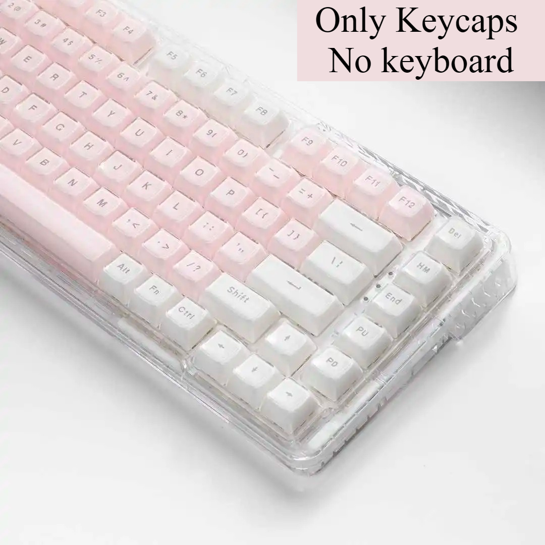Crystal Transparent Keycaps Pi - Pc Gaming Pink 评论和价格