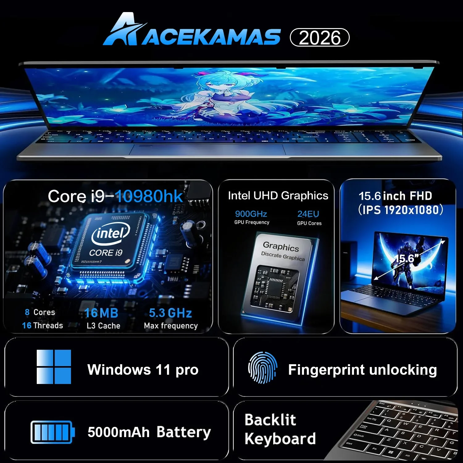 15.6inch Potrable Laptop Intel - Pc Gaming Intel 评论和价格
