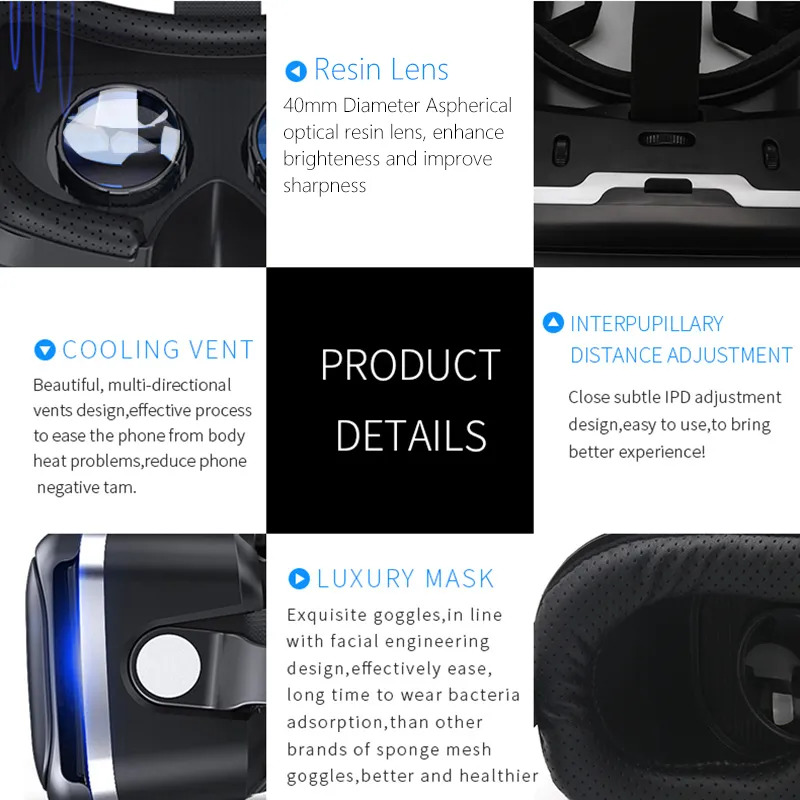 VR Shinecon 6.0 Headphone Vers - Vr Headset Pc 评论和价格